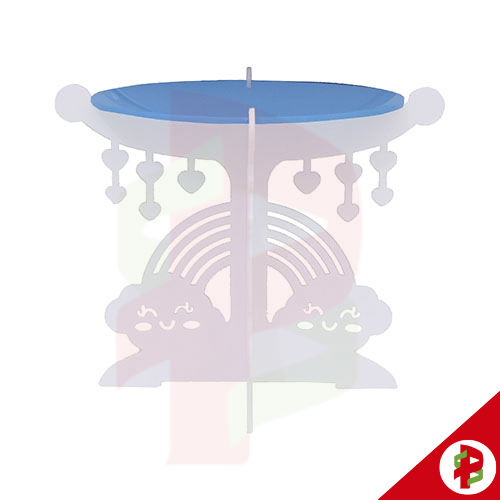 PORTA DOCES CHUVA DE AMOR BRANCO AZUL