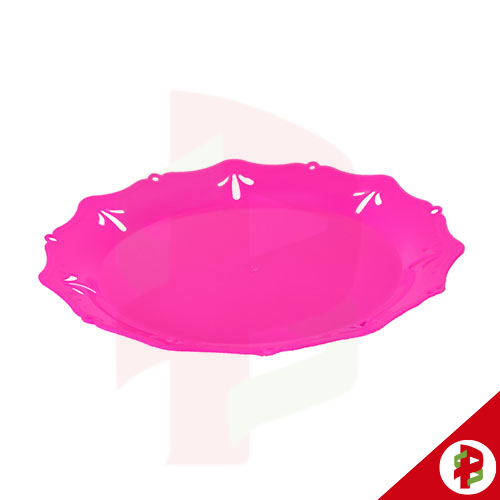 PRATO PARA DOCES 25CM COLOR PINK 380