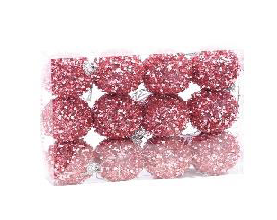 BOLA C/GLITTER REG 4cm () JG C/12 PC