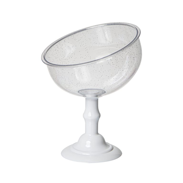 BALEIRO CANDY 450ML GLITTER BRANCO