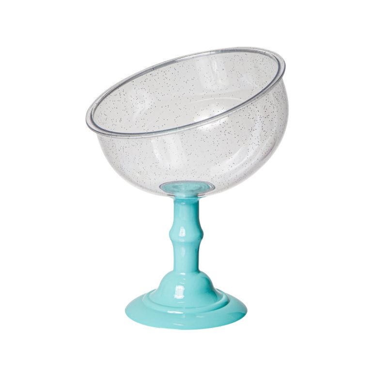 BALEIRO CANDY 450ML GLITTER AZUL CIANO