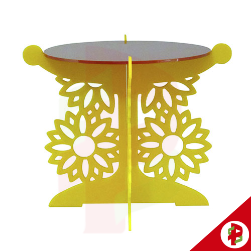 [82596] PORTA DOCES GIRASSOL AMARELO MARROM