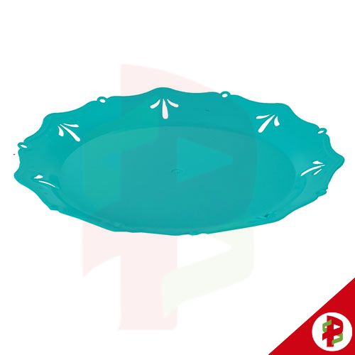 [79825] PRATO PARA DOCES 25CM COLOR AZUL TURQUESA 379