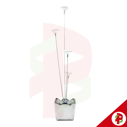 [78582] SUP BALAO ACRIL CACHEPOT 4HT METAL PRATA