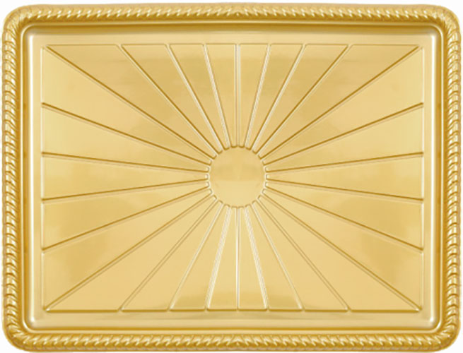 [77857] BANDEJA NEOFORM B85 DOURADO 342MMX415MM