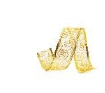 [33812] FITA 3,8CMX914CM NATAL GLITTER VOAL CARACOL OURO
