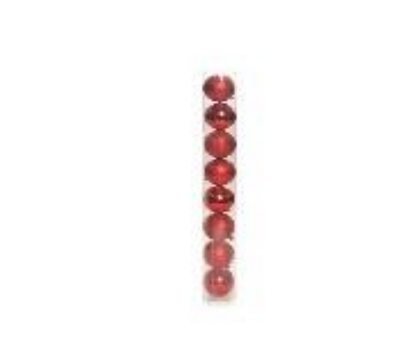 [34293] BOLA 06CM LISA MATE GLITTER VERMELHO C08