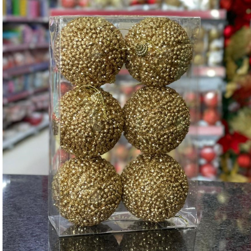 [34307] BOLA 08CM BRILHANTE OURO C06
