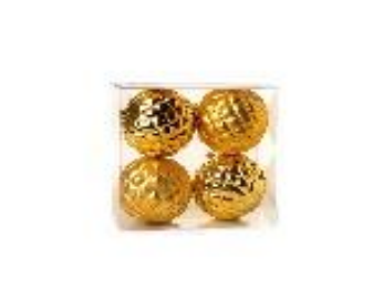 [34330] BOLA 10CM LOSANGOS OURO C04
