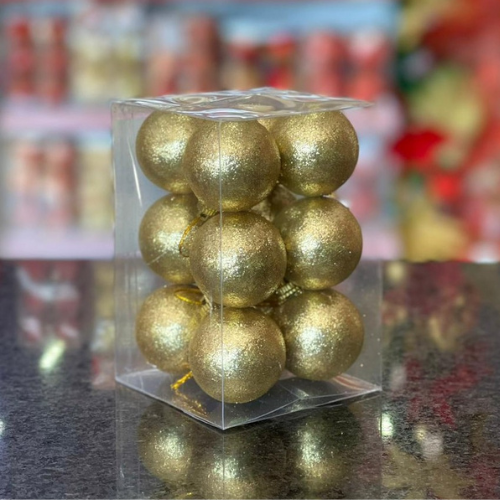 [34334] BOLA 04CM GLITTER OURO C12