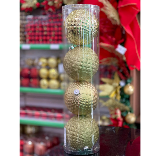 [34338] BOLA 15CM TRABALHADA OURO C04