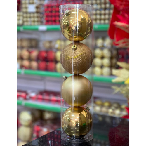 [34342] BOLA 12CM LISA MATE GLITTER OURO C04