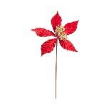[34500] FLOR POINSETIA VERMELHO OURO