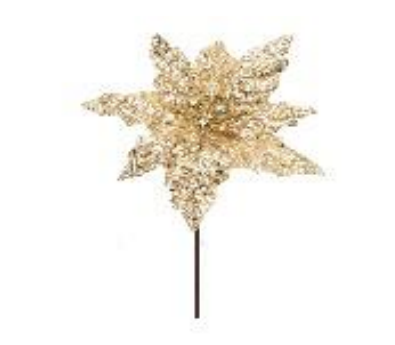 [34501] FLOR POINSETIA OURO CABO CURTO