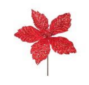 [34503] FLOR POINSETIA VERMELHO CABO MEDIO