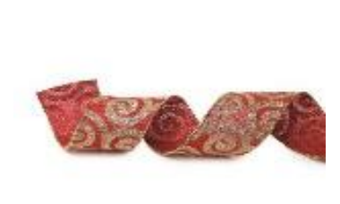 [46008] FITA 6,3CMX914CM NATAL JUTA CARACOL VERMELHO OURO