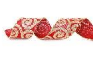 [46009] FITA 3,8CMX914CM NATAL JUTA CARACOL VERMELHO OURO