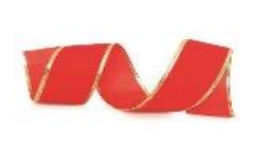 [46098] FITA 6,3CMX914CM NATAL VELUDO VERMELHO OURO 210911