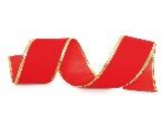 [46099] FITA 3,8CMX914CM NATAL VELUDO VERMELHO OURO 210912