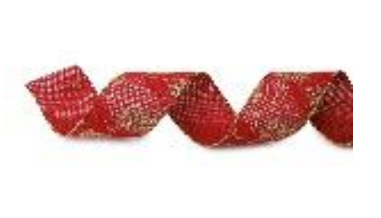 [53002] FITA 6,3CMX914CM NATAL FLORES VERMELHO OURO 1717265