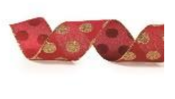 [53865] FITA 6,3CMX914CM NATAL BOLAS VERMELHO OURO