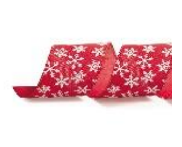 [55026] FITA 6,3CMX914CM NATAL FLOCO DE NEVE VERMELHO BRANCO