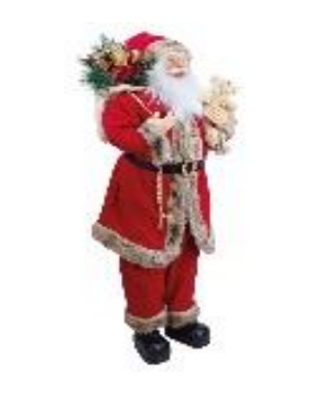 [55812] NOEL EM PE COM URSO VERMELHO 110CM