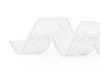 [58284] FITA 3,8CMX914CM NATAL GLITTER BRANCO PRATA