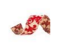 [71998] FITA 6,3CMX914CM NATAL FOLHAS NATURAL VERMELHA