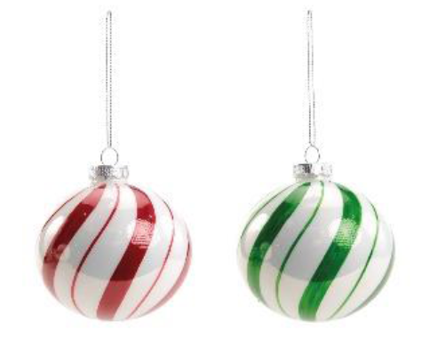 [1002221] BOLA VIDRO CANDY BCO/VRM/VRD 8cm () JG C/6 PC