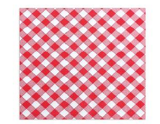 [1003473] GUARDANAPO PT C/20FL XADREZ VRM/BCO 33X33cm () C/1 UN