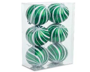 [1003882] BOLA LISTRADA VRD/BCO 8cm () JG C/6 PC