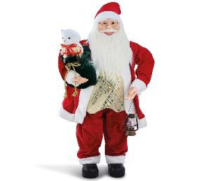 [1005741] PAPAI NOEL DEC SACO E LANTERNA VRM/BCO/OUR 90cm () C/1 UN