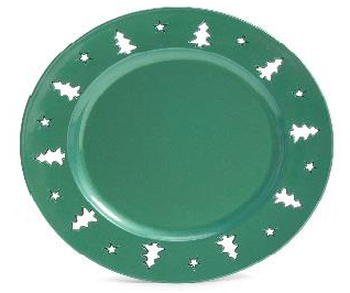 [1009693] SOUSPLAT C/PINHEIRO E ESTRELA VRD 33cm () C/1 UN