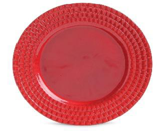 [1009698] SOUSPLAT C/BORDA QUADRICULADA VRM 33cm () C/1 UN