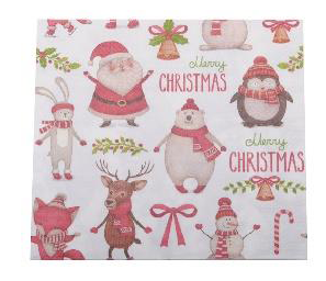 [1020662] GUARDANAPO MERRY CHRISTMAS CLR 32,5x32,5(GUARD PAPEL)C/20 FOLHAS