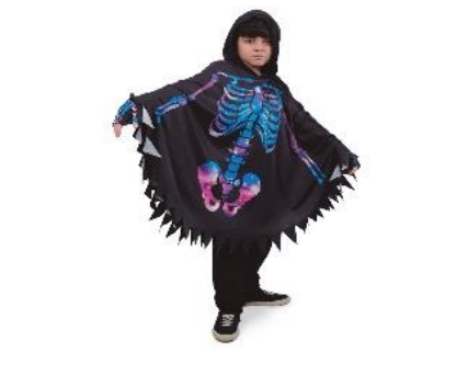 [29004762] KIT PONCHO ESQUELETO ADULTO C/3 PECAS KIT C/1 UN