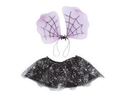 [29004783] KIT SAIA TEIAS DE ARANHA PRETO/ROXO C/1 UN