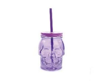 [29005320] COPO COM CANUDO CAVEIRA ROXO C/1 UN