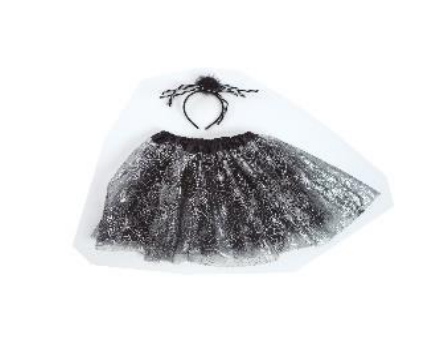 [29005470] KIT SAIA E TIARA TEIA DE ARANHA ADULTO KIT C/1 UN
