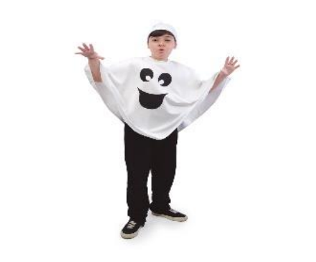 [29005618] PONCHO COM GORRO FANTASMA C/2 PECAS KIT C/1 UN