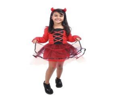 [29005665] FANTASIA DIABINHA CHARMOSA 6-9 ANOS C/2 PECAS KIT C/1 UN