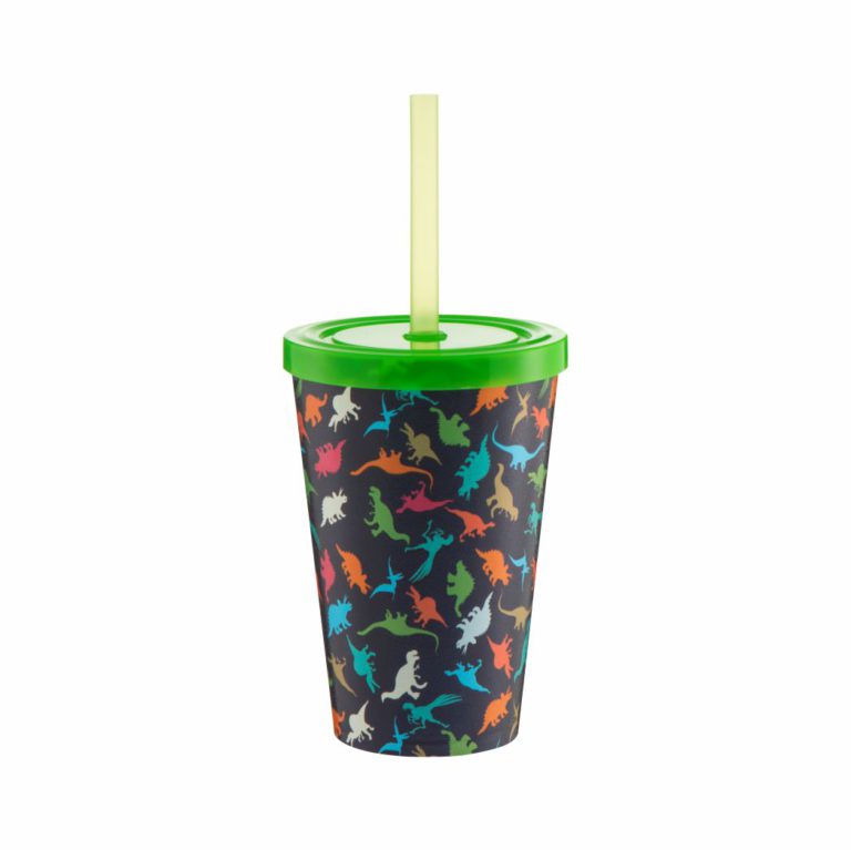 [71317] COPO BABY 350ML EST DINO VERDE NEON
