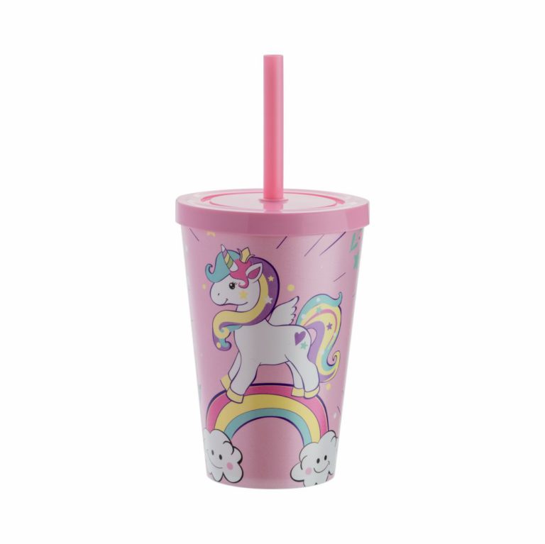 [71310] COPO BABY 350ML EST UNICORNIO ROSA BEBE